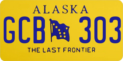 AK license plate GCB303