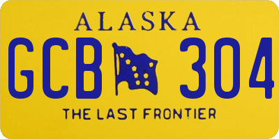 AK license plate GCB304