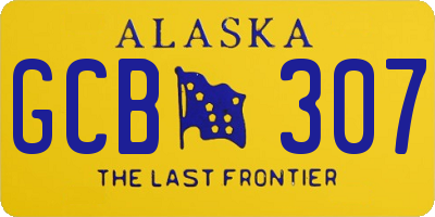 AK license plate GCB307