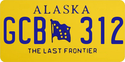 AK license plate GCB312