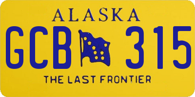 AK license plate GCB315