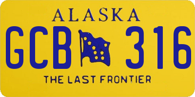 AK license plate GCB316