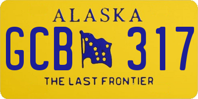 AK license plate GCB317