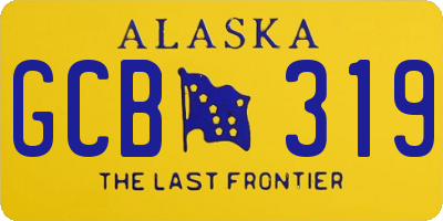 AK license plate GCB319