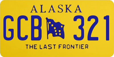 AK license plate GCB321