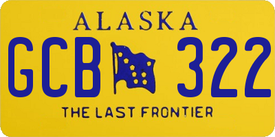 AK license plate GCB322