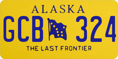 AK license plate GCB324
