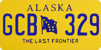 AK license plate GCB329