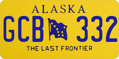 AK license plate GCB332