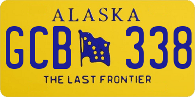 AK license plate GCB338