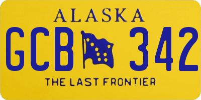 AK license plate GCB342