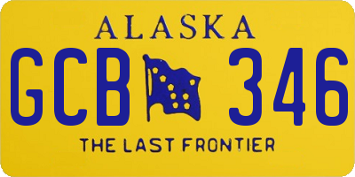 AK license plate GCB346