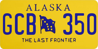 AK license plate GCB350