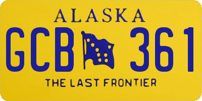 AK license plate GCB361