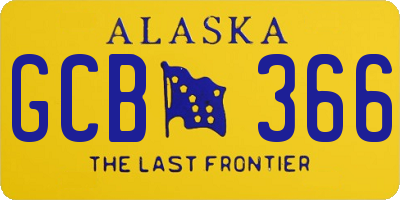 AK license plate GCB366