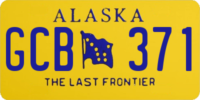 AK license plate GCB371