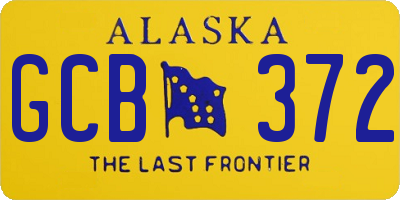 AK license plate GCB372