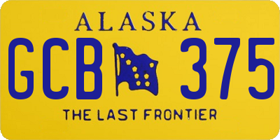 AK license plate GCB375