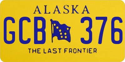 AK license plate GCB376