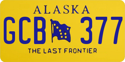 AK license plate GCB377