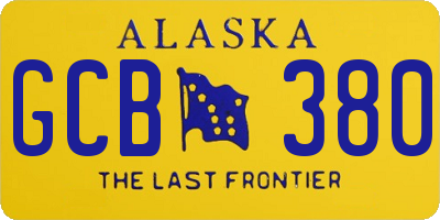 AK license plate GCB380