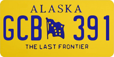 AK license plate GCB391