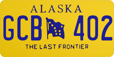 AK license plate GCB402