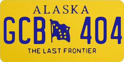 AK license plate GCB404