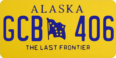 AK license plate GCB406