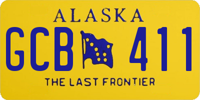 AK license plate GCB411