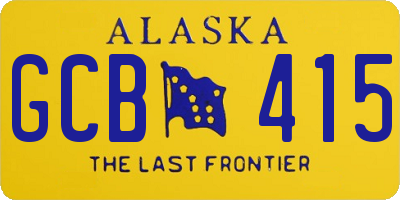 AK license plate GCB415