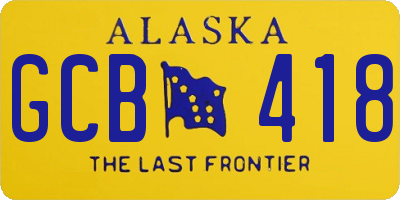 AK license plate GCB418