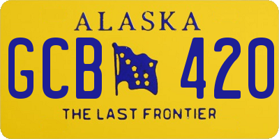 AK license plate GCB420