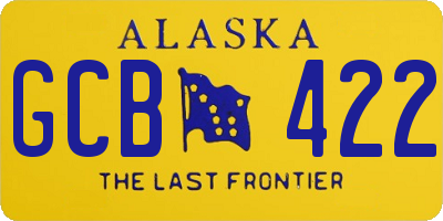 AK license plate GCB422