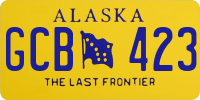 AK license plate GCB423