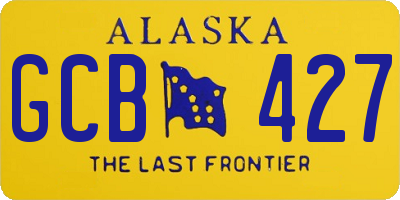 AK license plate GCB427