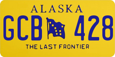 AK license plate GCB428