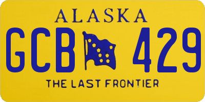 AK license plate GCB429