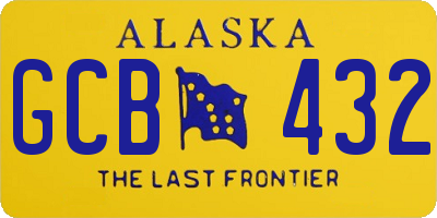 AK license plate GCB432