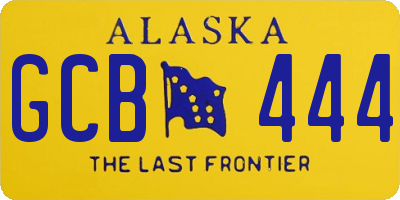 AK license plate GCB444