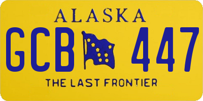 AK license plate GCB447