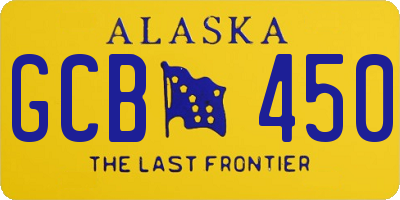 AK license plate GCB450