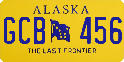 AK license plate GCB456
