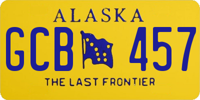 AK license plate GCB457
