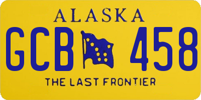 AK license plate GCB458