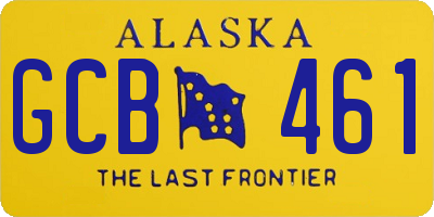 AK license plate GCB461