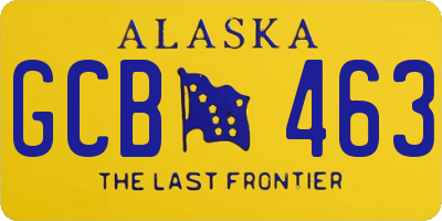 AK license plate GCB463