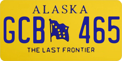 AK license plate GCB465