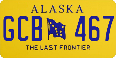 AK license plate GCB467