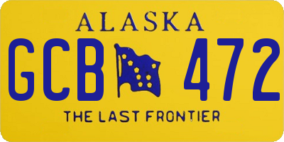 AK license plate GCB472